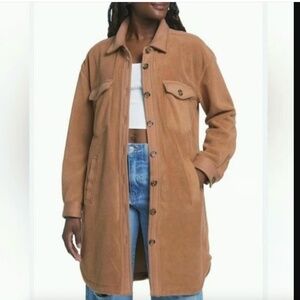 NWT BlankNYC Fleece Shacket Button Down Shacked, Sz M